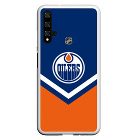 Чехол для Honor 20 с принтом Edmonton Oilers , Силикон | Область печати: задняя сторона чехла, без боковых панелей | america | canada | hockey | nhl | usa | америка | детройт | канада | лед | нхл | ойлерз | сша | хоккей | эдмонтон