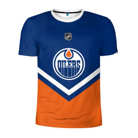 Мужская футболка 3D спортивная с принтом Edmonton Oilers , 100% полиэстер с улучшенными характеристиками | приталенный силуэт, круглая горловина, широкие плечи, сужается к линии бедра | america | canada | hockey | nhl | usa | америка | детройт | канада | лед | нхл | ойлерз | сша | хоккей | эдмонтон