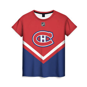 Женская футболка 3D с принтом Montreal Canadiens , 100% полиэфир ( синтетическое хлопкоподобное полотно) | прямой крой, круглый вырез горловины, длина до линии бедер | america | canada | hockey | nhl | usa | америка | канада | канадиенс | лед | монреаль | нхл | сша | хоккей
