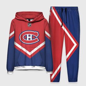 Мужской костюм 3D (с толстовкой) с принтом Montreal Canadiens ,  |  | Тематика изображения на принте: america | canada | hockey | nhl | usa | америка | канада | канадиенс | лед | монреаль | нхл | сша | хоккей