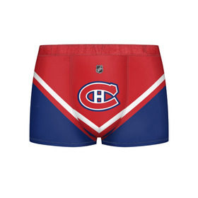 Мужские трусы 3D с принтом Montreal Canadiens , 50% хлопок, 50% полиэстер | классическая посадка, на поясе мягкая тканевая резинка | america | canada | hockey | nhl | usa | америка | канада | канадиенс | лед | монреаль | нхл | сша | хоккей