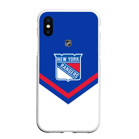 Чехол для iPhone XS Max матовый с принтом New York Rangers , Силикон | Область печати: задняя сторона чехла, без боковых панелей | Тематика изображения на принте: america | canada | hockey | nhl | usa | америка | канада | лед | нхл | нью йорк | рейнджерс | сша | хоккей