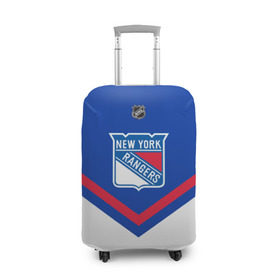 Чехол для чемодана 3D с принтом New York Rangers , 86% полиэфир, 14% спандекс | двустороннее нанесение принта, прорези для ручек и колес | america | canada | hockey | nhl | usa | америка | канада | лед | нхл | нью йорк | рейнджерс | сша | хоккей