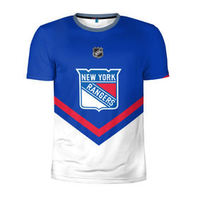 Мужская футболка 3D спортивная с принтом New York Rangers , 100% полиэстер с улучшенными характеристиками | приталенный силуэт, круглая горловина, широкие плечи, сужается к линии бедра | america | canada | hockey | nhl | usa | америка | канада | лед | нхл | нью йорк | рейнджерс | сша | хоккей