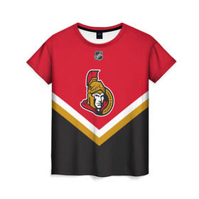 Женская футболка 3D с принтом Ottawa Senators , 100% полиэфир ( синтетическое хлопкоподобное полотно) | прямой крой, круглый вырез горловины, длина до линии бедер | america | canada | hockey | nhl | usa | америка | канада | лед | нхл | оттава | сенаторз | сша | хоккей