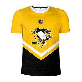 Мужская футболка 3D спортивная с принтом Pittsburgh Penguins , 100% полиэстер с улучшенными характеристиками | приталенный силуэт, круглая горловина, широкие плечи, сужается к линии бедра | Тематика изображения на принте: america | canada | hockey | nhl | usa | америка | канада | лед | нхл | пингвинз | питтсбург | сша | хоккей