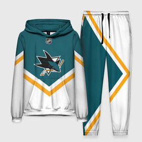 Мужской костюм 3D (с толстовкой) с принтом San Jose Sharks ,  |  | america | canada | hockey | nhl | usa | акула | америка | канада | лед | нхл | сан хосе | сша | хоккей | шаркс