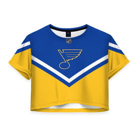Женская футболка 3D укороченная с принтом St. Louis Blues , 100% полиэстер | круглая горловина, длина футболки до линии талии, рукава с отворотами | america | canada | hockey | nhl | usa | америка | блюз | канада | лед | нхл | сент луис | сша | хоккей