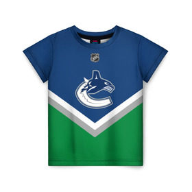 Детская футболка 3D с принтом Vancouver Canucks , 100% гипоаллергенный полиэфир | прямой крой, круглый вырез горловины, длина до линии бедер, чуть спущенное плечо, ткань немного тянется | america | canada | hockey | nhl | usa | америка | ванкувер | канада | кэнакс | лед | нхл | сша | хоккей