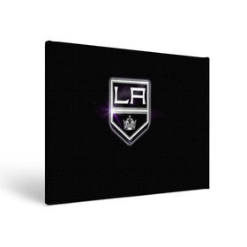 Холст прямоугольный с принтом Los Angeles Kings , 100% ПВХ |  | hockey | kings | los angeles | nhl | корона | нхл | хоккеист | хоккей