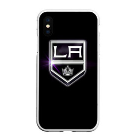 Чехол для iPhone XS Max матовый с принтом Los Angeles Kings , Силикон | Область печати: задняя сторона чехла, без боковых панелей | hockey | kings | los angeles | nhl | корона | нхл | хоккеист | хоккей