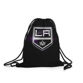 Рюкзак-мешок 3D с принтом Los Angeles Kings , 100% полиэстер | плотность ткани — 200 г/м2, размер — 35 х 45 см; лямки — толстые шнурки, застежка на шнуровке, без карманов и подкладки | hockey | kings | los angeles | nhl | корона | нхл | хоккеист | хоккей