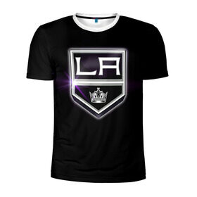 Мужская футболка 3D спортивная с принтом Los Angeles Kings , 100% полиэстер с улучшенными характеристиками | приталенный силуэт, круглая горловина, широкие плечи, сужается к линии бедра | hockey | kings | los angeles | nhl | корона | нхл | хоккеист | хоккей
