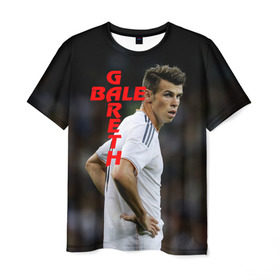 Мужская футболка 3D с принтом Гарет Бейл , 100% полиэфир | прямой крой, круглый вырез горловины, длина до линии бедер | cпорт | football | gareth bale | real madrid | гарет бейл | реал мадрид | футбол | футболист