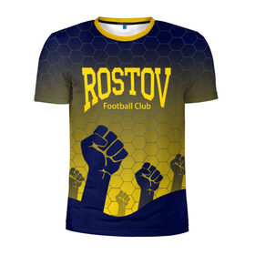 Мужская футболка 3D спортивная с принтом Rostov Football club , 100% полиэстер с улучшенными характеристиками | приталенный силуэт, круглая горловина, широкие плечи, сужается к линии бедра | дону | на | ростов | ростов на дону