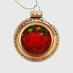 Стеклянный ёлочный шар с принтом Новый год , Стекло | Диаметр: 80 мм | christmas | новогодний | рождество | украшения
