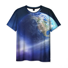 Мужская футболка 3D с принтом Космос , 100% полиэфир | прямой крой, круглый вырез горловины, длина до линии бедер | Тематика изображения на принте: luxury | premium | vip | космос | премиум | эксклюзив
