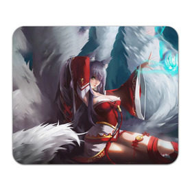 Коврик прямоугольный с принтом Ahri Fox , натуральный каучук | размер 230 х 185 мм; запечатка лицевой стороны | ahri | battle fox ahri | league of legends | ари | лига легенд