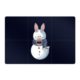 Магнитный плакат 3Х2 с принтом Снэпчат кролик , Полимерный материал с магнитным слоем | 6 деталей размером 9*9 см | Тематика изображения на принте: snapchat | радуга | снеговик | снэпчат | уши | фильтр | язык