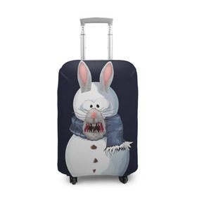 Чехол для чемодана 3D с принтом Снэпчат кролик , 86% полиэфир, 14% спандекс | двустороннее нанесение принта, прорези для ручек и колес | snapchat | радуга | снеговик | снэпчат | уши | фильтр | язык