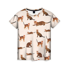 Женская футболка 3D с принтом Котейки дольче 2 , 100% полиэфир ( синтетическое хлопкоподобное полотно) | прямой крой, круглый вырез горловины, длина до линии бедер | dg | dolce | gabbana | габбана | дольче | киска | котенок | котик | кошечка | кошка