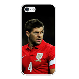 Чехол для iPhone 5/5S матовый с принтом Steven Gerrard , Силикон | Область печати: задняя сторона чехла, без боковых панелей | england national team | premier league | steven gerrard | англия | ливерпуль | стивен джеррард | футбол