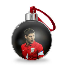 Ёлочный шар с принтом Steven Gerrard , Пластик | Диаметр: 77 мм | england national team | premier league | steven gerrard | англия | ливерпуль | стивен джеррард | футбол