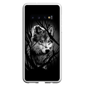 Чехол для Samsung Galaxy S10 с принтом Серый волк , Силикон | Область печати: задняя сторона чехла, без боковых панелей | animal | beast | grey | roar | wolf | волк | животное | зверь | рык | серый