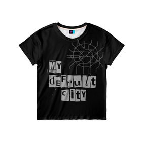 Детская футболка 3D с принтом Default City , 100% гипоаллергенный полиэфир | прямой крой, круглый вырез горловины, длина до линии бедер, чуть спущенное плечо, ткань немного тянется | default | lifestyle | moscow | город | москва | стиль