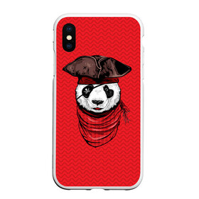 Чехол для iPhone XS Max матовый с принтом Панда пират , Силикон | Область печати: задняя сторона чехла, без боковых панелей | animal | bay | bear | beast | captain | panda | pirate | бухта | зверь | капитан | корабль | медведь | панда | пират