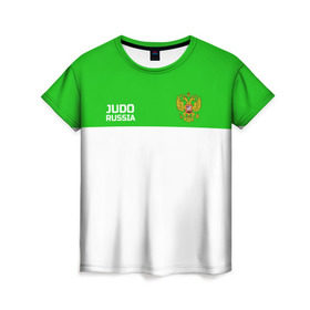 Женская футболка 3D с принтом Дзюдо , 100% полиэфир ( синтетическое хлопкоподобное полотно) | прямой крой, круглый вырез горловины, длина до линии бедер | judo | дзюдо | единоборства | россия | спорт | федерация