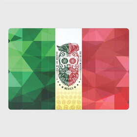 Магнитный плакат 3Х2 с принтом Мексика , Полимерный материал с магнитным слоем | 6 деталей размером 9*9 см | Тематика изображения на принте: мексика | флаг | череп
