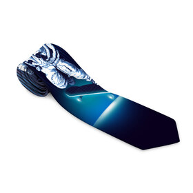 Галстук 3D с принтом Космический скейтбордист , 100% полиэстер | Длина 148 см; Плотность 150-180 г/м2 | 