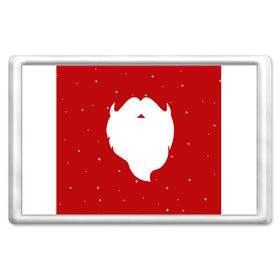 Магнит 45*70 с принтом Борода Деда Мороза , Пластик | Размер: 78*52 мм; Размер печати: 70*45 | 