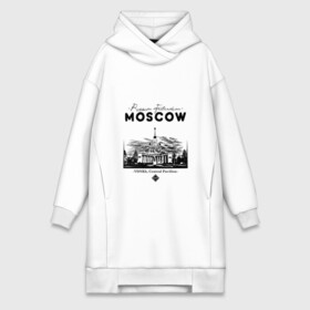 Платье-худи хлопок с принтом Москва, ВДНХ ,  |  | 