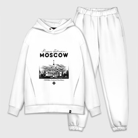 Мужской костюм хлопок OVERSIZE с принтом Москва, ВДНХ ,  |  | 