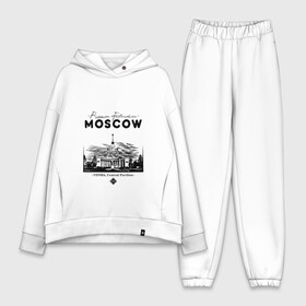 Женский костюм хлопок Oversize с принтом Москва, ВДНХ ,  |  | 