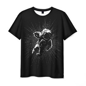Мужская футболка 3D с принтом Космическое прикосновение , 100% полиэфир | прямой крой, круглый вырез горловины, длина до линии бедер | astro | cosmo | galaxy | planet | space | star | астронавт | галактика | звезды | космонавт | космос | планета
