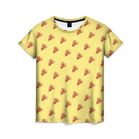 Женская футболка 3D с принтом Рай пиццы , 100% полиэфир ( синтетическое хлопкоподобное полотно) | прямой крой, круглый вырез горловины, длина до линии бедер | food | pizza | грибы | еда | завтрак | колбаса | обед | пицца | помидор | ужин | фастфуд