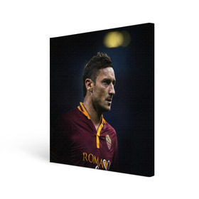 Холст квадратный с принтом Франческо Тотти - легенда , 100% ПВХ |  | as roma | captain | football | franchesco totti | италия | капитан | рим | рома | тотти | футбол