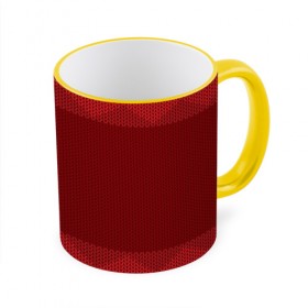 Кружка 3D с принтом Простой свитер 3 , керамика | ёмкость 330 мл | красный | свитер | текстура