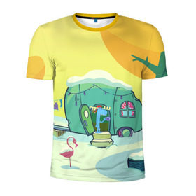 Мужская футболка 3D спортивная с принтом Happy Tree Friends , 100% полиэстер с улучшенными характеристиками | приталенный силуэт, круглая горловина, широкие плечи, сужается к линии бедра | 