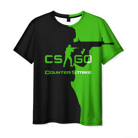 Мужская футболка 3D с принтом CS GO , 100% полиэфир | прямой крой, круглый вырез горловины, длина до линии бедер | csgo | global offensive | контр страйк | контра