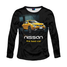 Женский лонгслив 3D с принтом Nissan the best car , 100% полиэстер | длинные рукава, круглый вырез горловины, полуприлегающий силуэт | nissan | авто | автомобиль | водитель | машина | ниссан | тачка