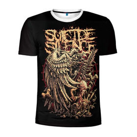 Мужская футболка 3D спортивная с принтом Suicide Silence , 100% полиэстер с улучшенными характеристиками | приталенный силуэт, круглая горловина, широкие плечи, сужается к линии бедра | Тематика изображения на принте: 