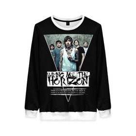 Женский свитшот 3D с принтом Bring Me The Horizon , 100% полиэстер с мягким внутренним слоем | круглый вырез горловины, мягкая резинка на манжетах и поясе, свободная посадка по фигуре | bmth | bring me | bring me the horizon | bring me the horizont | doomed | бринг ми | бринг ми зе | бринг ми зе хоризон