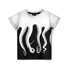 Детская футболка 3D с принтом Octopus , 100% гипоаллергенный полиэфир | прямой крой, круглый вырез горловины, длина до линии бедер, чуть спущенное плечо, ткань немного тянется | octopus