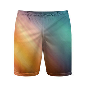 Мужские шорты 3D спортивные с принтом Стильный окрас ,  |  | градиент | полосы | разноцветный