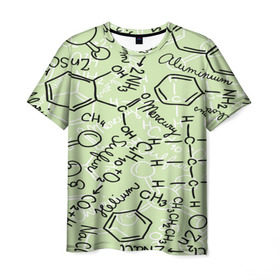 Мужская футболка 3D с принтом Формула , 100% полиэфир | прямой крой, круглый вырез горловины, длина до линии бедер | новая | формула | химия