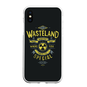 Чехол для iPhone XS Max матовый с принтом Come to Wasteland , Силикон | Область печати: задняя сторона чехла, без боковых панелей | atom | bomb | boy | fallout | radioactive | vault | wasteland | атом | бой | бомба | волт | мальчик | радиация | фоллаут | ядерная